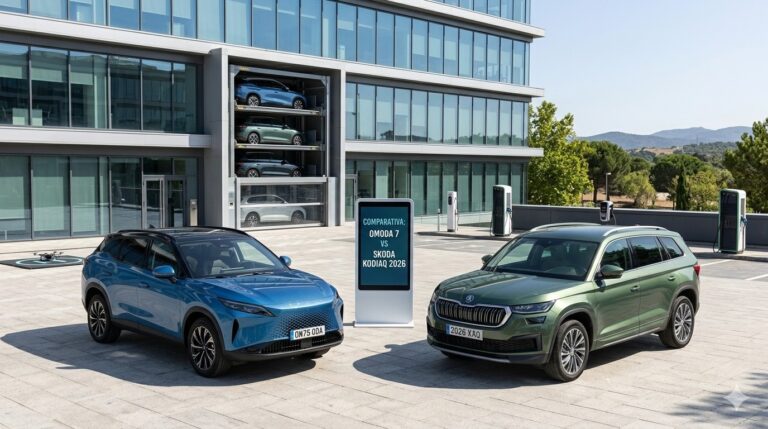 Omoda 7 frente a Skoda Kodiaq 2026