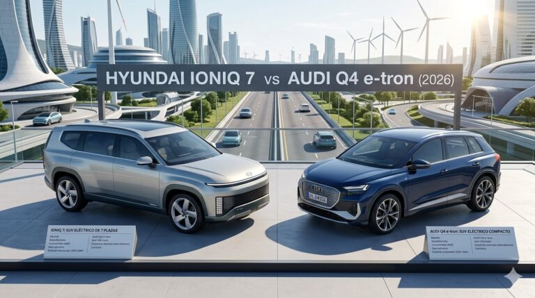 diferencias clave entre el Hyundai Ioniq 7 y el Audi Q4 e-tron,