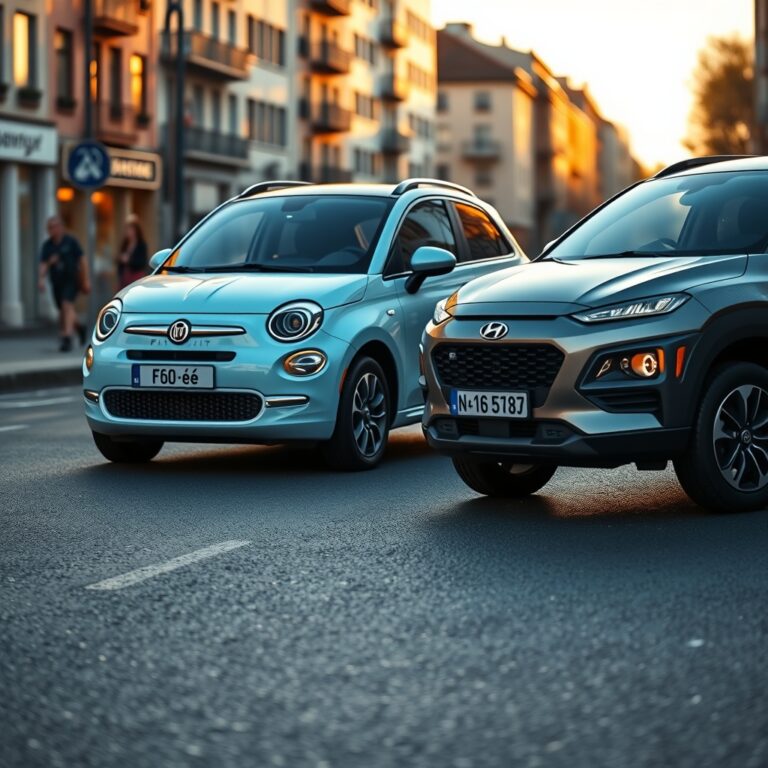 Fiat 600e vs Hyundai Kona Eléctrico 2026: Comparativa de eléctricos urbanos y versátiles