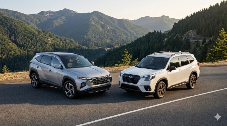 Hyundai Tucson 2026 frente a Subaru Forester: SUV medianos con enfoque familiar en España Hyundai Tucson 2026 frente a Subaru Forester