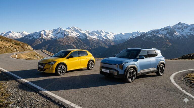 Peugeot e-208 y KIA EV2 2026: duelo de eléctricos urbanos con estilo Peugeot e-208 y KIA EV2 2026